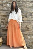 Marina Chalk Stripe Palazzo Pant Sunset -